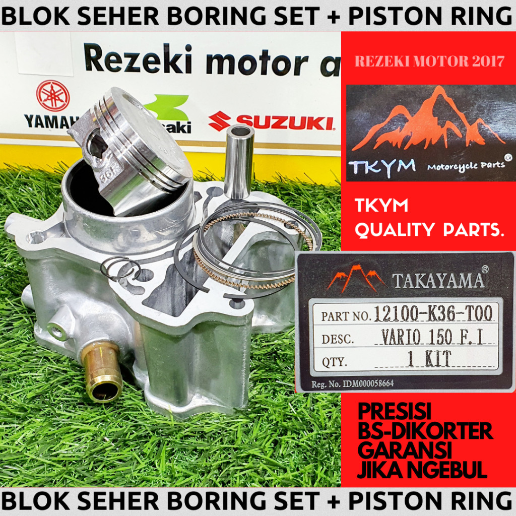 CYLINDER BLOCK ASSY BLOK SEHER SET HONDA VARIO 150  TKYM TAKAYAMA 12100-K36 S01