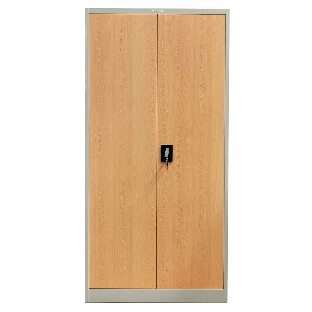 

TIGER CC-DZA LIGHT GREY + WOOD Almari Pintu Ayun (Full Height)