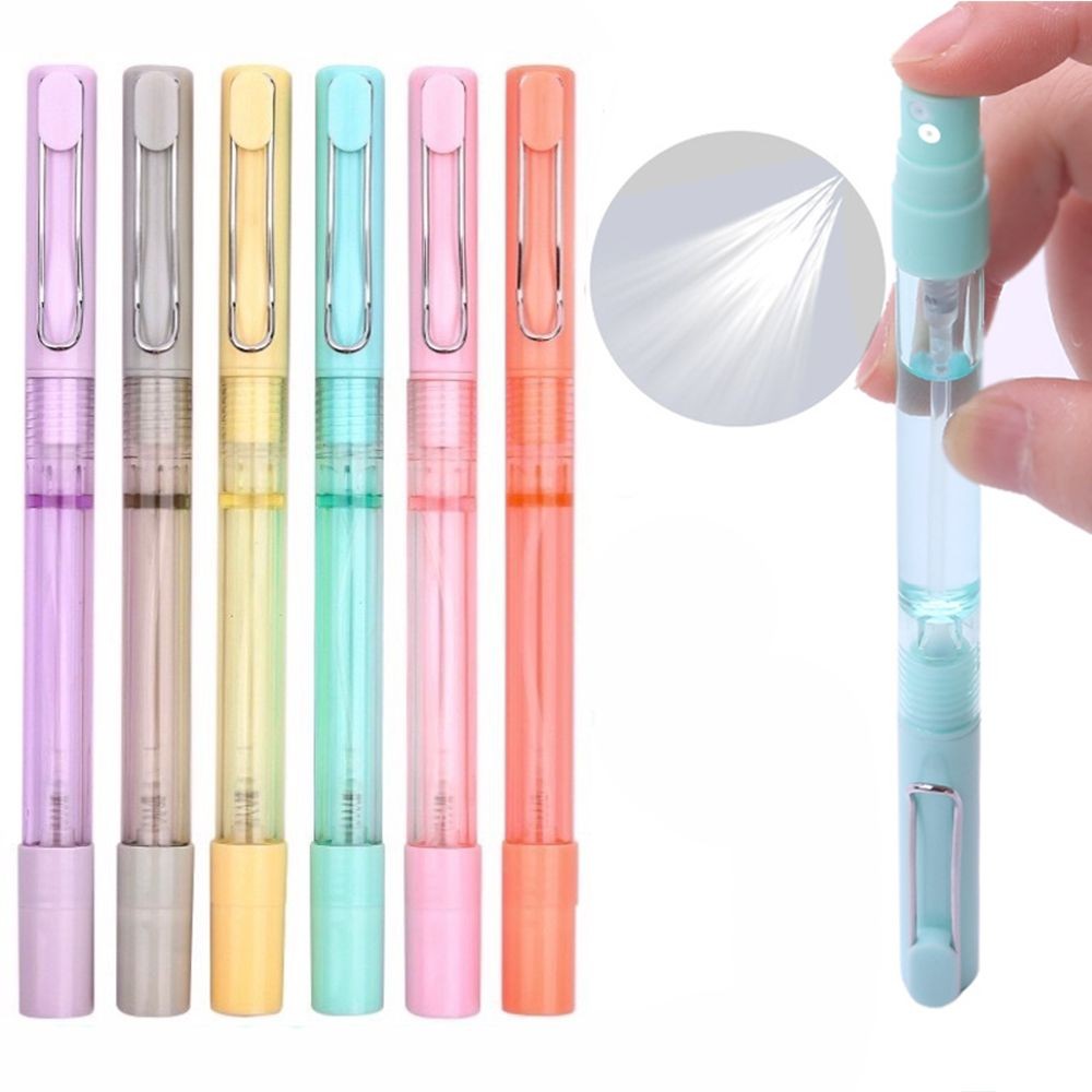 

1PC Plastic Colorful Ballpoint Pen Spray Gel Pen Disinfectant Pen Travel Perfume Bottle Office Stationery Writing Tool