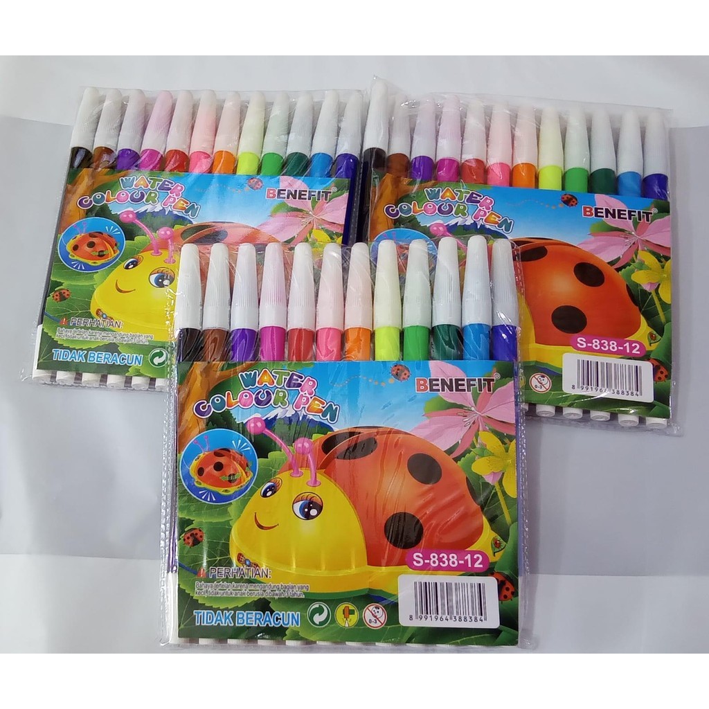 

SPIDOL 12 WARNA MERK BENEFIT S-838-12 (PER SET)