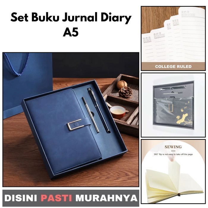 

THFS Set Buku Jurnal Leather Notebook Diary 80GSM 200 Halaman JG663