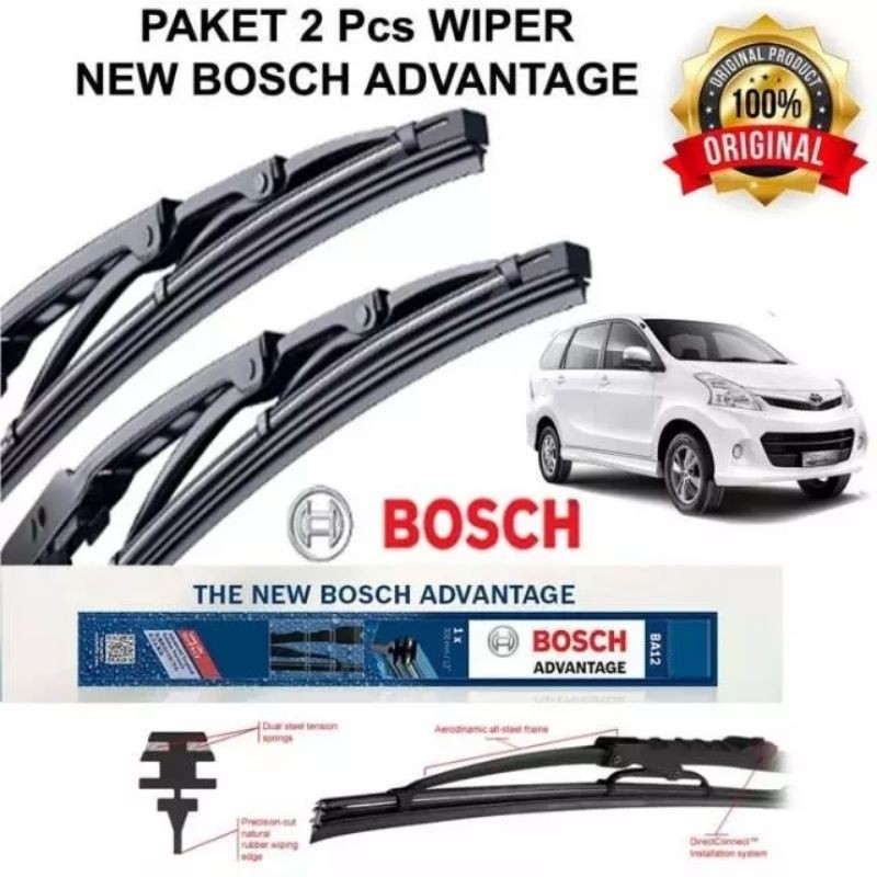 WIPER BLADE MOBIL AVANZA 2012 - 2014/ XENIA 2012 - 2014 BOSCH ADVANTAGE 21" - 14" ORIGINAL