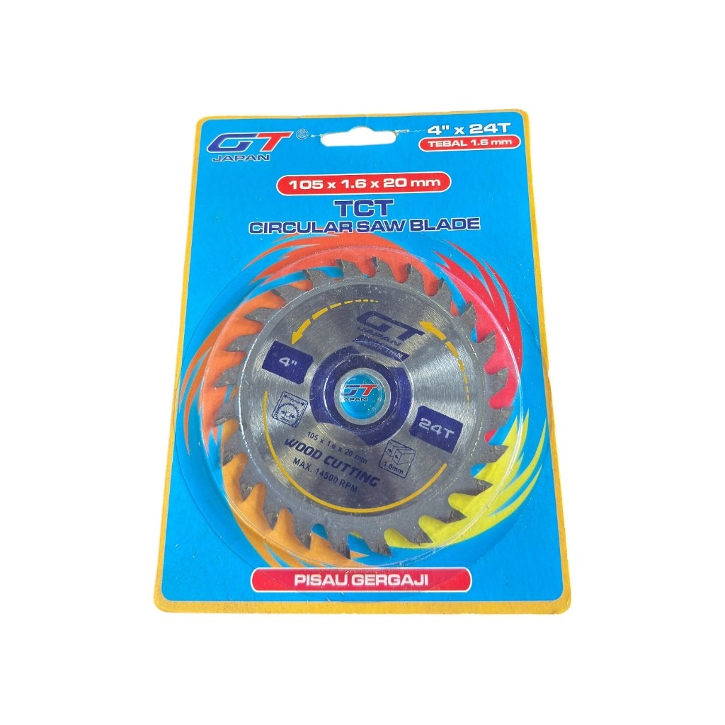 GT Japan TCT Circular Saw Blade 4" x 24T Mata Sirkel Potong Kayu 4'' MATA 24 TCT