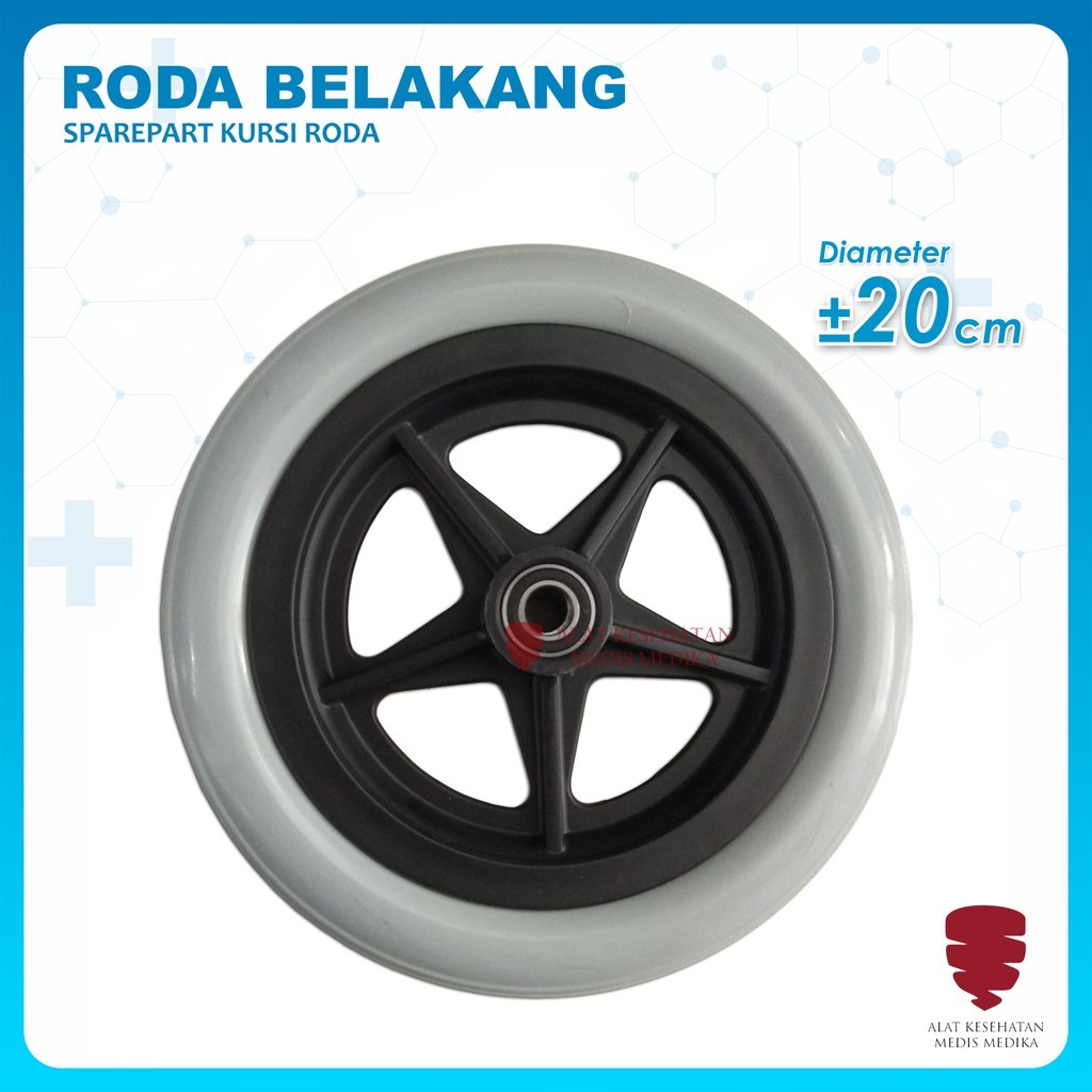 Roda Belakang Kursi Roda Travelling Suku Cadang Sparepart Wheelchair