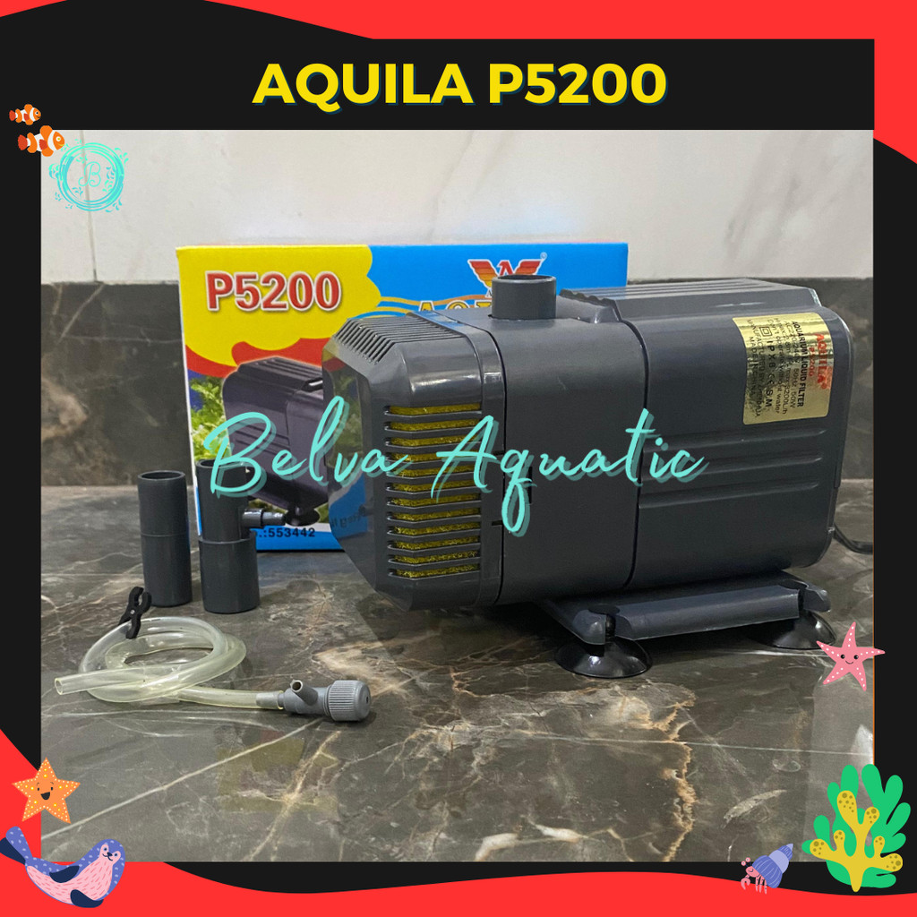 Aquila P5200 Aquila P-5200 Pompa Aquarium Pompa Celup Pompa Hidroponik