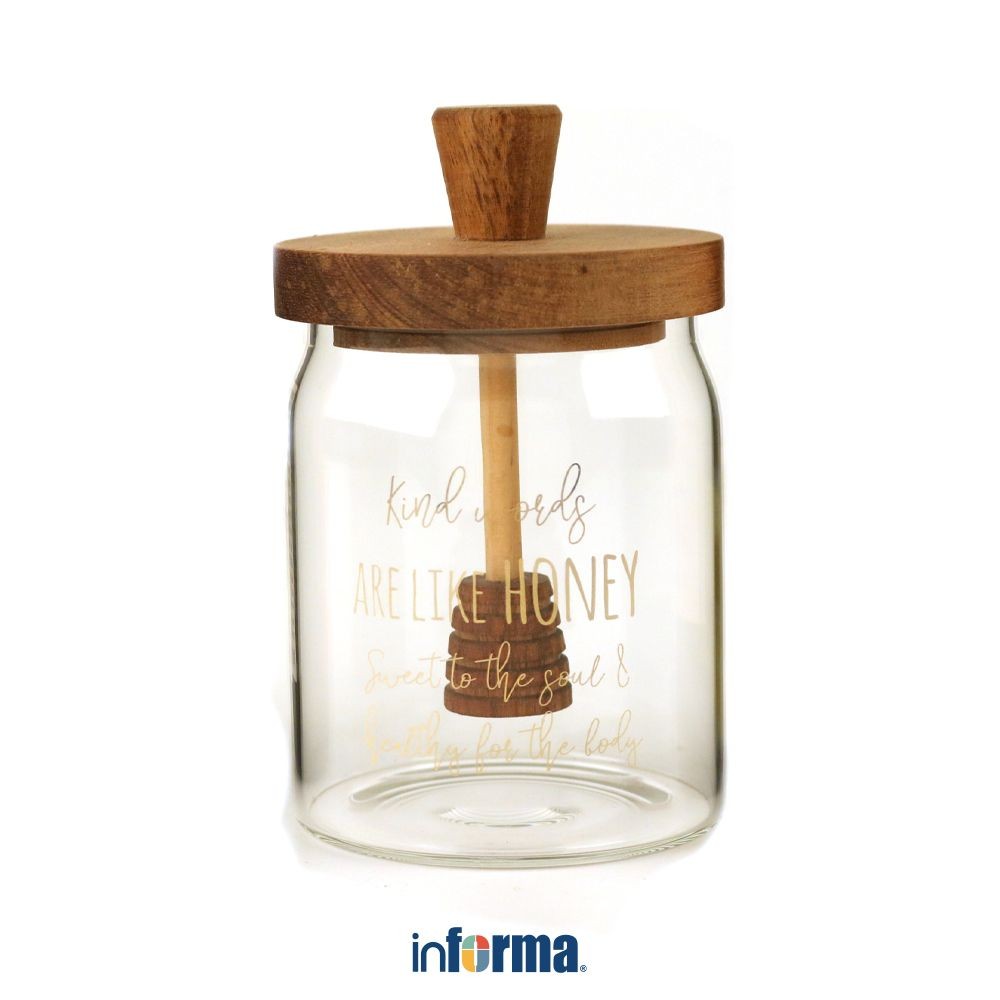 Informa 530 ml Kaylee Stoples Madu Honey Jar Tempat Simpan Madu Setoples Toples Serbaguna Perlengkap