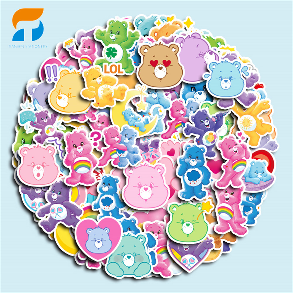 

100pcs stiker Beruang Gula - Gula Pelangi Kreatif yang Lucu DIY untuk Komputer, Washi, Scrapbooking, Laptop, Alat Tulis, Seni, dan Kerajinan.