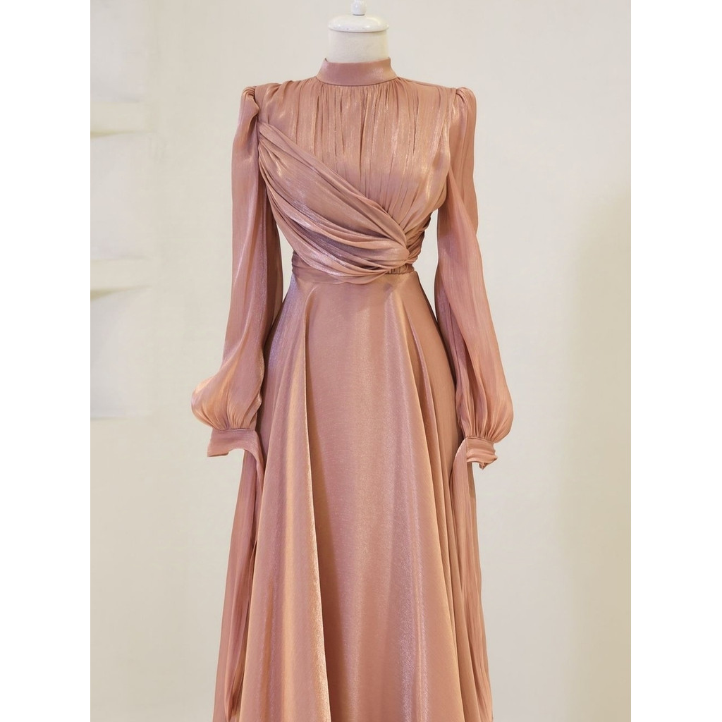 Gamis Pesta Mewah Elegant shimer silk premium - Tiara Dress
