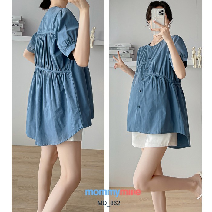 ✨READY✨ -Mommymine Atasan Hamil Impor (MD_862) - Hijau, XL