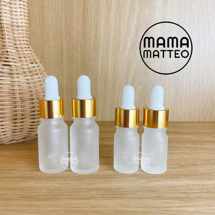 Botol Pipet Kaca Refill 5ml 10ml / Botol Kecil Isi Ulang Skincare Serum Kosmetik Travel Size