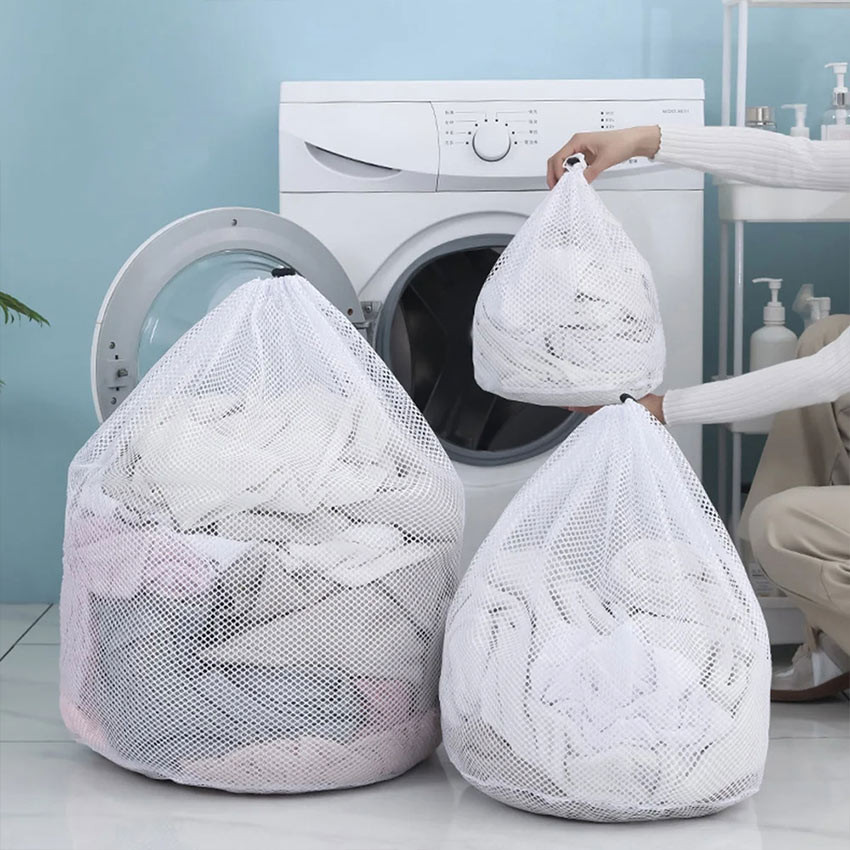 Jaring Laundry Bag Serut Jumbo Laundry Net Serut Kantong Jaring Baju Kotor Kantong Jaring Serut