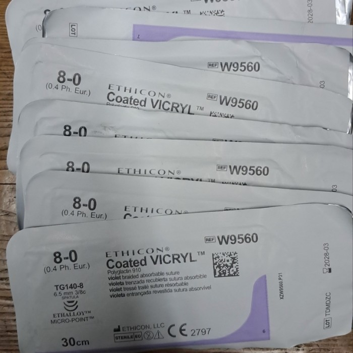coated Vicryl 8/0 per pcs