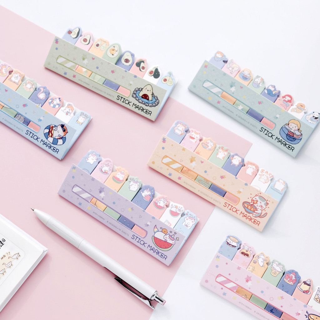 

Korean Import Nekoni Cat Mermaid Avocado Shiba Unicorn Memo Pad Sheets Sticky Notes To Do List Planner Stickers Decor Office