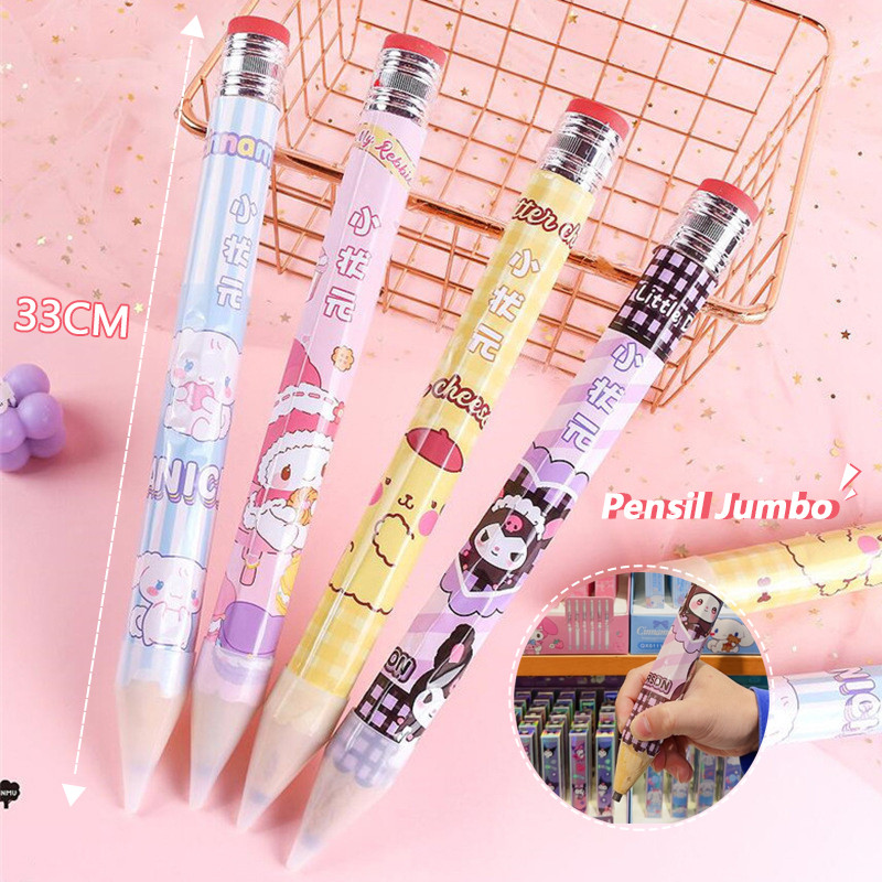 

CARAT Sanrio Pensil Jumbo Kreatif Pensil Besar Baru Kartun Lucu Pensil