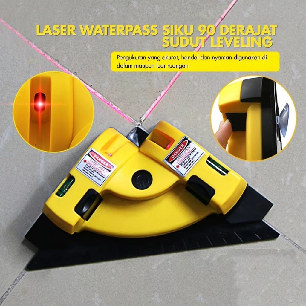 

Baru Waterpass Siku 90 Derajat Sudut Laser Merah Leveling Water Pass Square Line Alat Ukur Kelurusan
