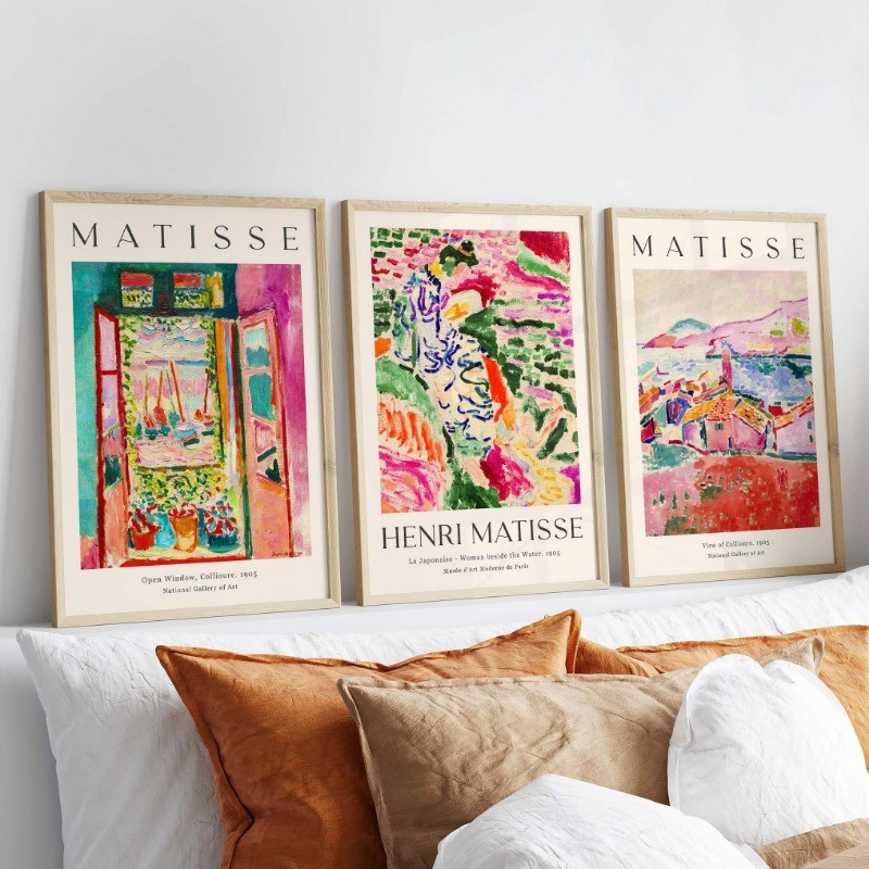 

Vintage Abstract Matisse Exhibition Mid Century Landscape Art Posters Canvas Painting Wall Prints Pictures for Room Home Decor