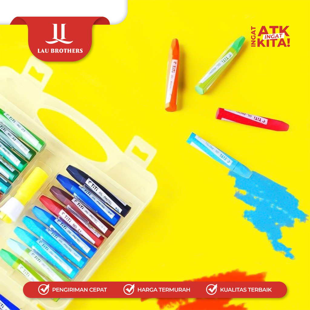 

tyvf TITI KRAYON MINYAK/ CRAYON OIL PASTEL 18 TI-P-18S (1SET)