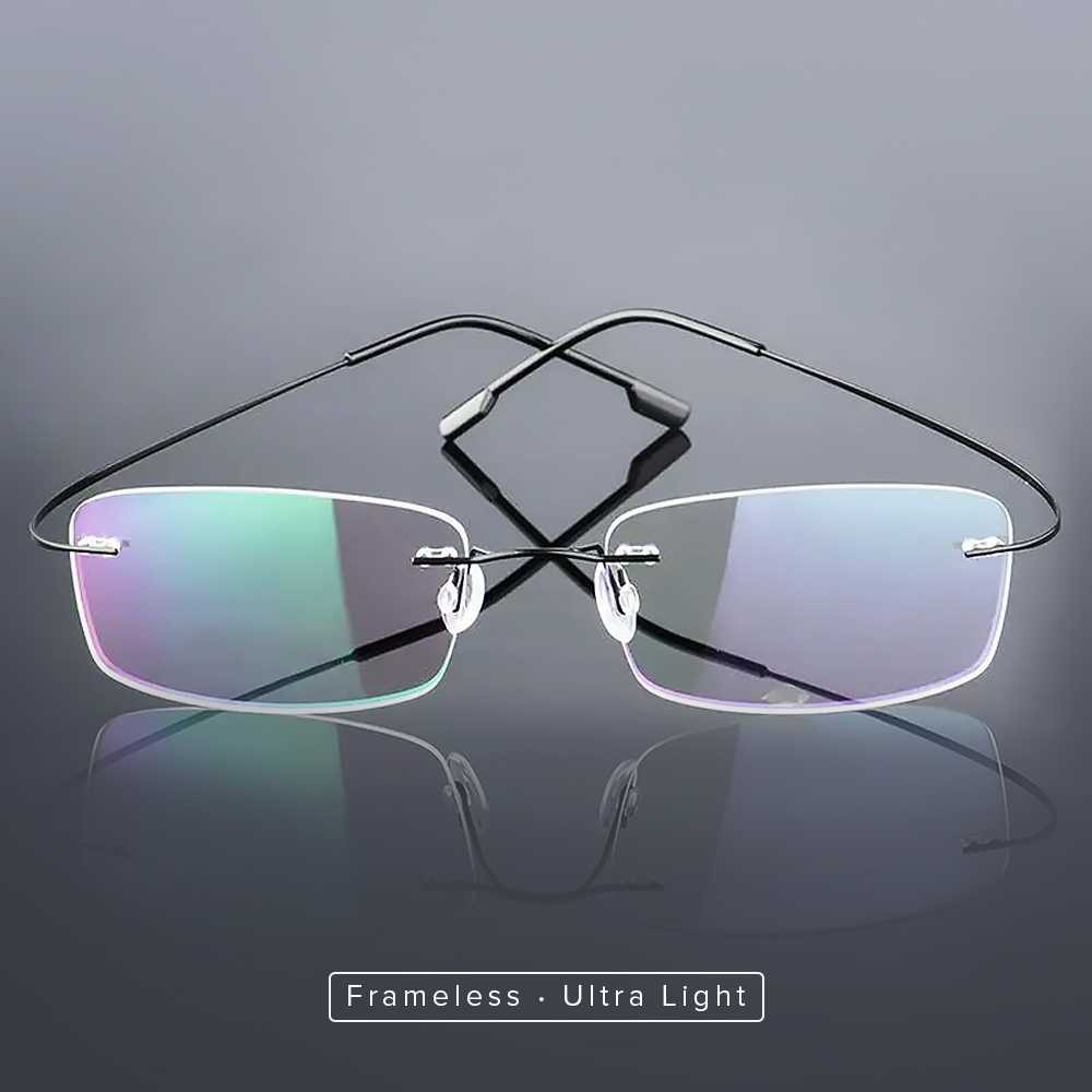 IAksesoris Frame Kacamata Frameless Ultra Light Rimless Titanium