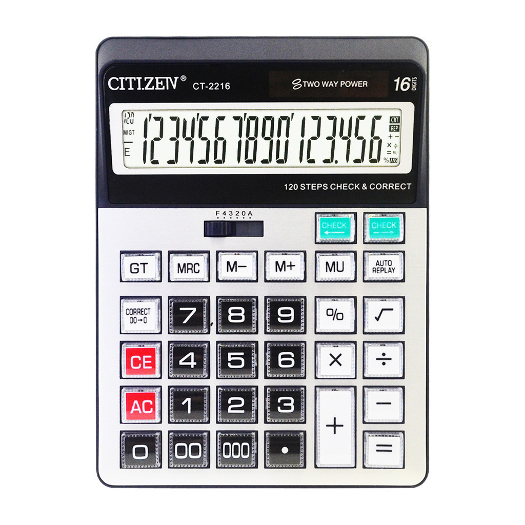 

Calculator 16 Digits Kalkulator Citizeiv CT-2216