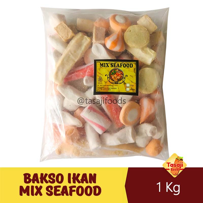 

Bakso Ikan Mix Seafood 1 Kg Olahan Ikan