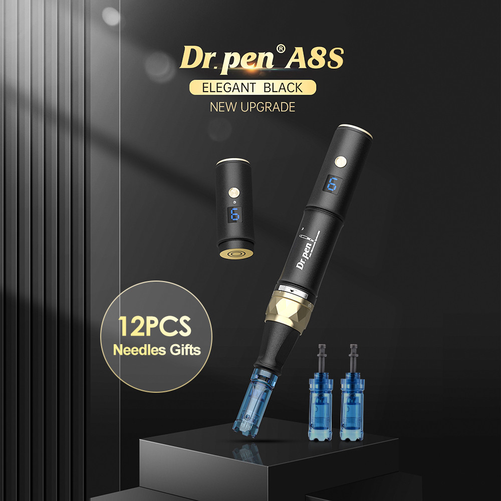 Authentic Dr pen Ultima A8S Microneedling Pen With 12 pcs Needle Skincare Wireless Anti Back Flow De