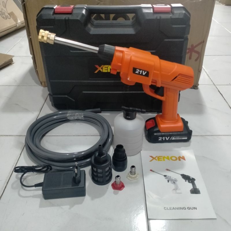 XENON MESIN JET CLEANER CORDLESS 21V HPW 2160 /ALAT SEMPROT STEAM AC DAN MOBIL