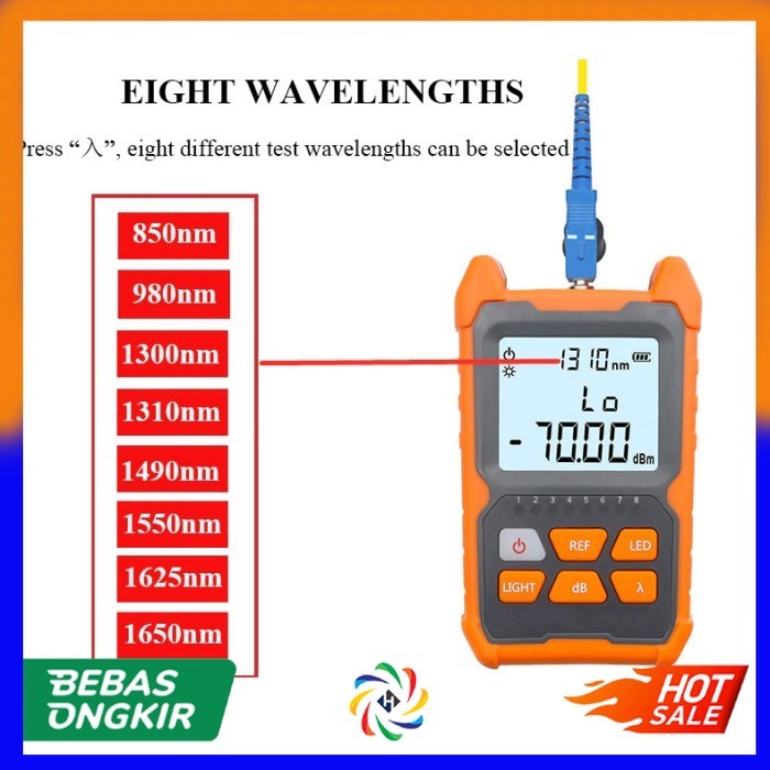 Alat Tester Kabel Fiber Optik 2in1 OPM Power Meter 6 d B m