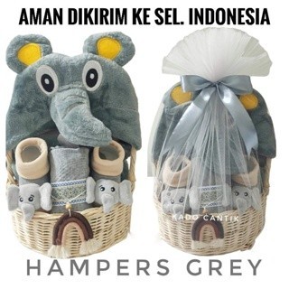 

[New Arrival] Parcel bayi/kado kelahiran bayi/kado bayi/ giftset baby/baby hamper - hampers elephan, Coklat
