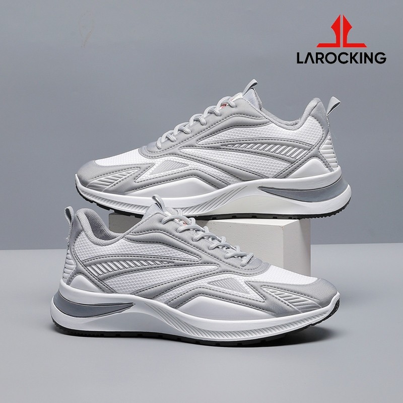 promo terbaru larocking - vega abu putih sepatu sneakers running gym shoes