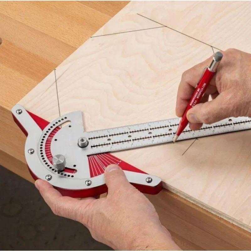 

Woodworkers Edge Ruler Protractors Angles Woodworking Ruler Angles Measure Tool Stainless Steel Baseboard Crafts Carpenter Tool