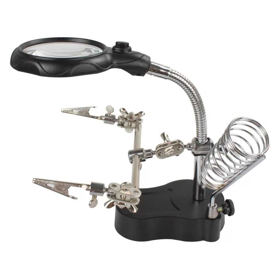 

Penjepit Pcb Holder + Kaca Pembesar + Lampu Led Te-801