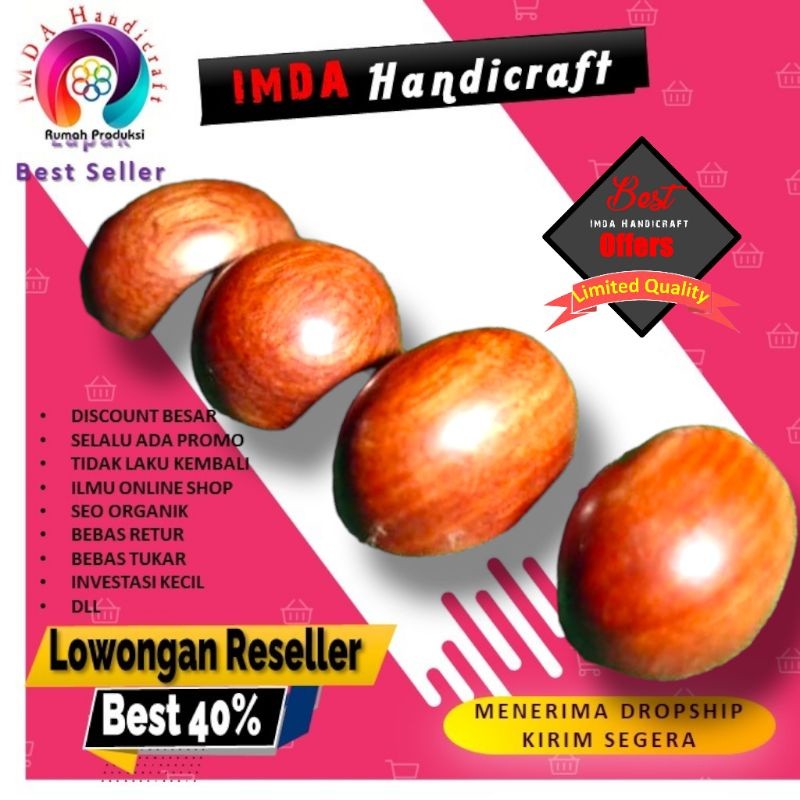 IMDAHANDICRAFT Mata Cincin Kayu Langka Galih Nagasari 10 Sampai 15 mm Asli by IMDA Handicraft