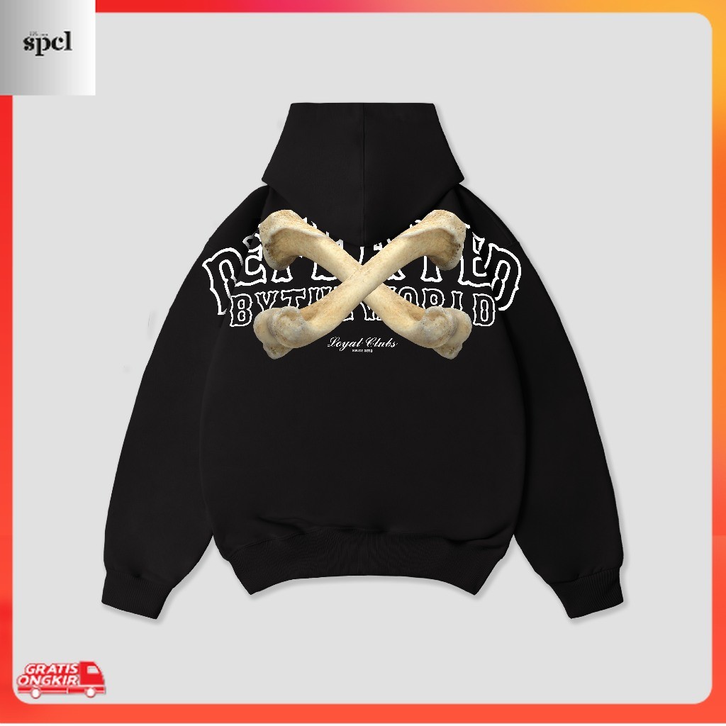 Kekinian / Exhale 3D Bones Oversized Hoodie