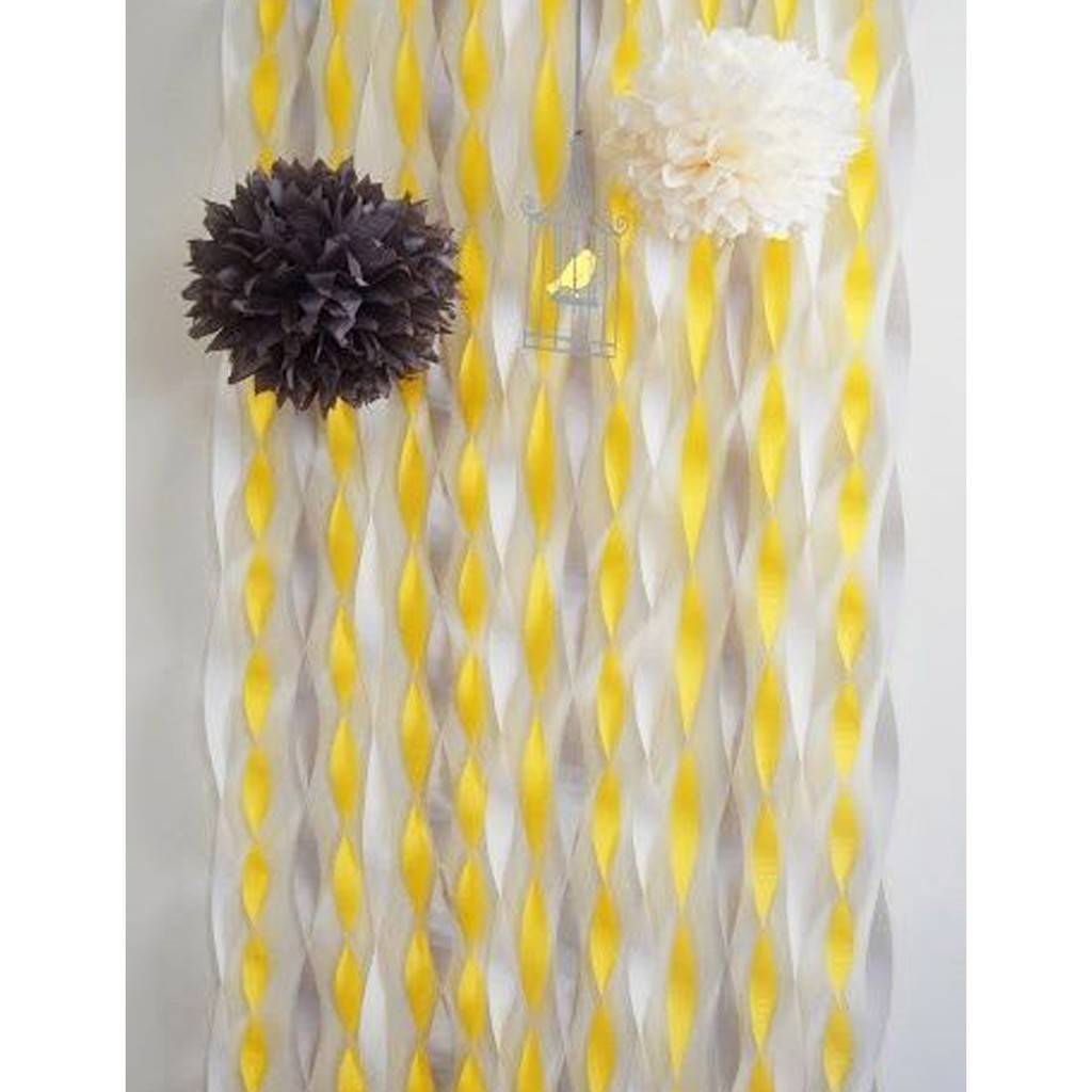 

Balonasia Dekorasi Streamer Kertas Krep (Kuning, Putih, Abu2)