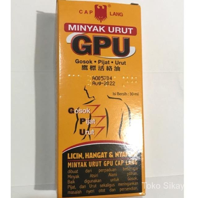 

MINYAK URUT GPU 30ml 30 ml - Kecil Botol Lusin Pak Dus Grosir Pijat Pcs