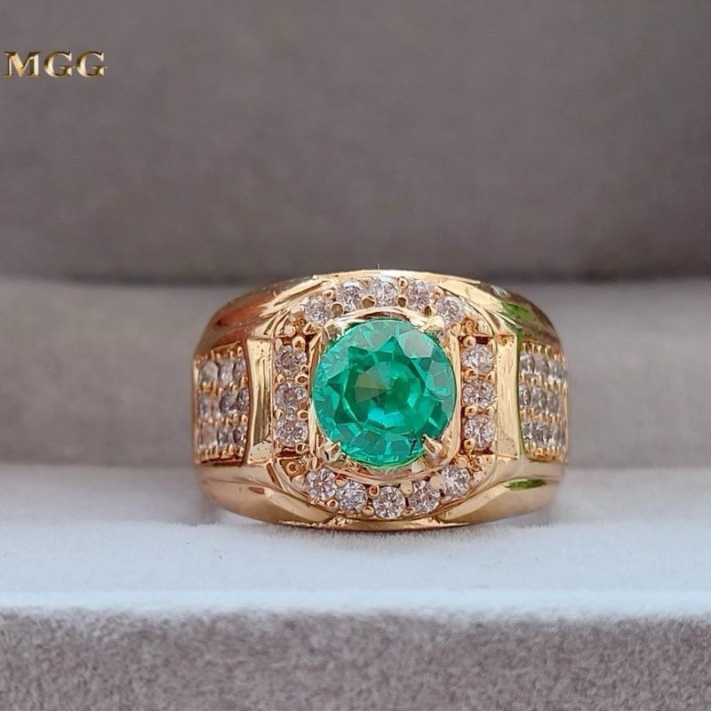 Batu cincin Permata Zamrud Colombia HQ