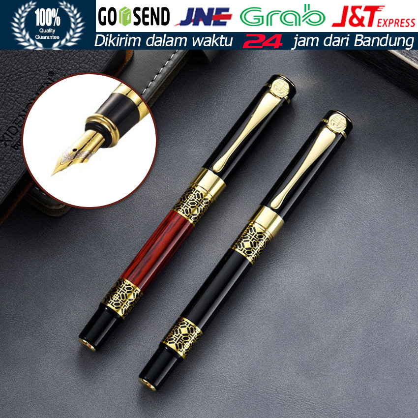 

Fountain Pen Gaya Cina Klasik / Pulpen Ukiran untuk Kaligrafi / Hadiah Antik Bernuansa Sastra / Bolpoin LogamPulpen Rol Berbahan Dasar Air Netral