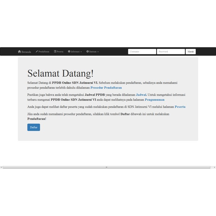 Source Code Penerimaan Siswa Baru, PPDB Berbasis Web Online