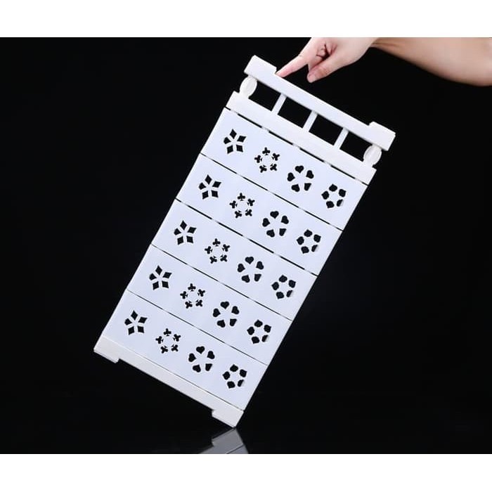 Sekat Lemari Fleksibel Rak Lemai Baju Kabinet Kulkas dan Kamar mandi - ALUMINIUM 48-80/24CM