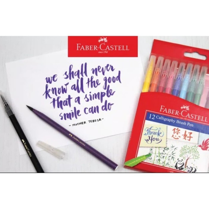 

best -Calligraphy Brush Pen Faber Castell 12 warna