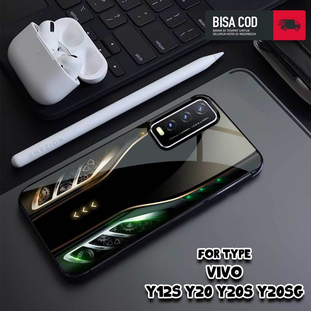 Case VIVO Y12S Y20 Y20S - Casing VIVO Y12S Y20 Y20S - MOTIF MESIN - Hardcase Premium Glossy - Casing