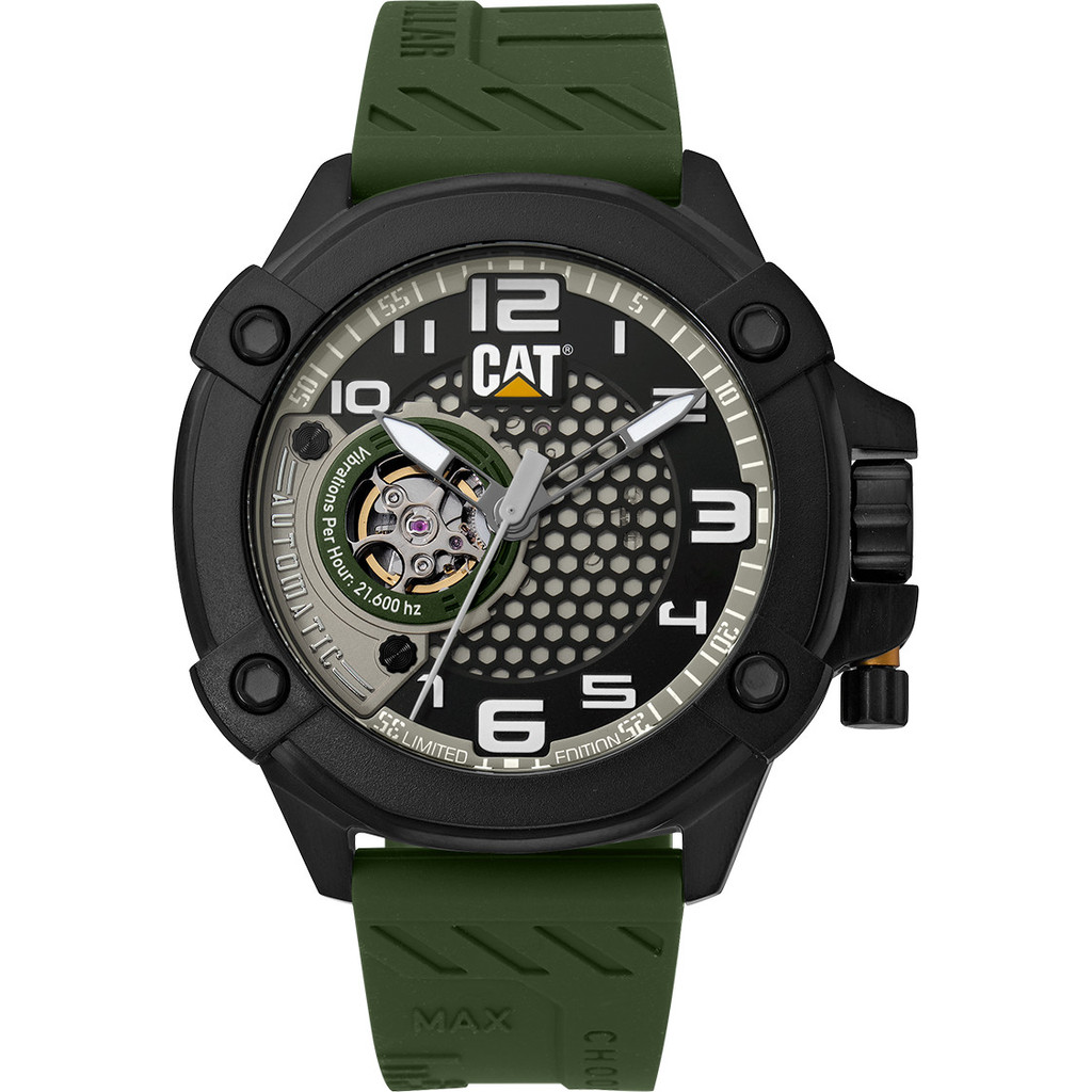 Promo Original Jam Tangan Pria Caterpillar CAT AN.168.23.133 Automatic-Hijau Garansi Resmi  2 Tahun