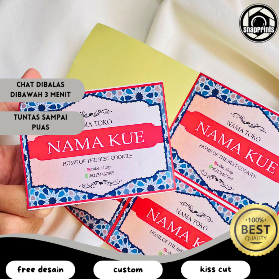 

SP Sticker Label Idul Fitri - Sticker Toples Kue Kering - Stiker Persegi Panjang bahan chromo
