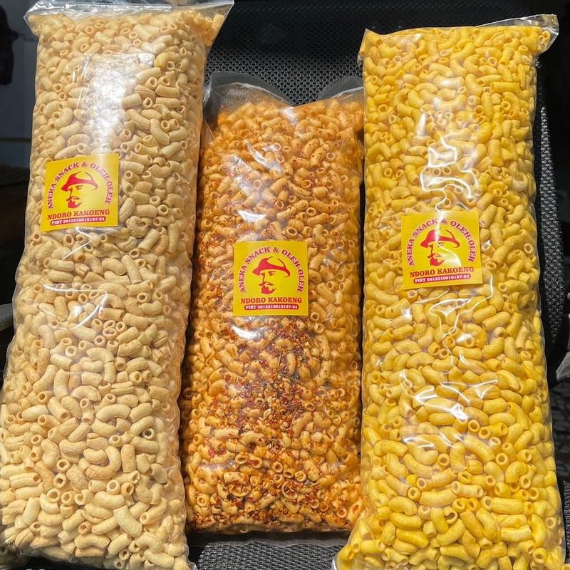 

Makaroni Pipa Bantat NKS - NS 1 Ball (1kg) - Camilan Pedas & Nikmat Cemilan Food Snacks Makanan