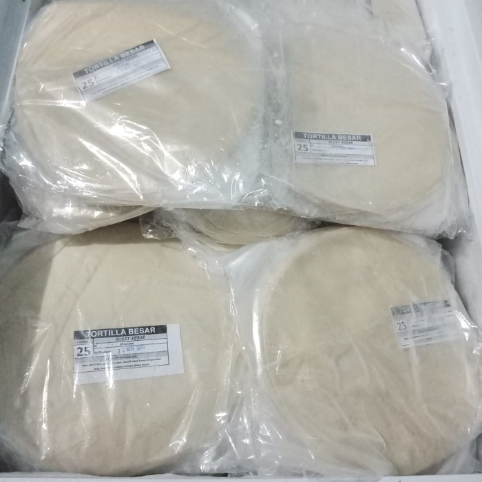 

Tortilla Besar 25cm / Kulit Kebab Besar