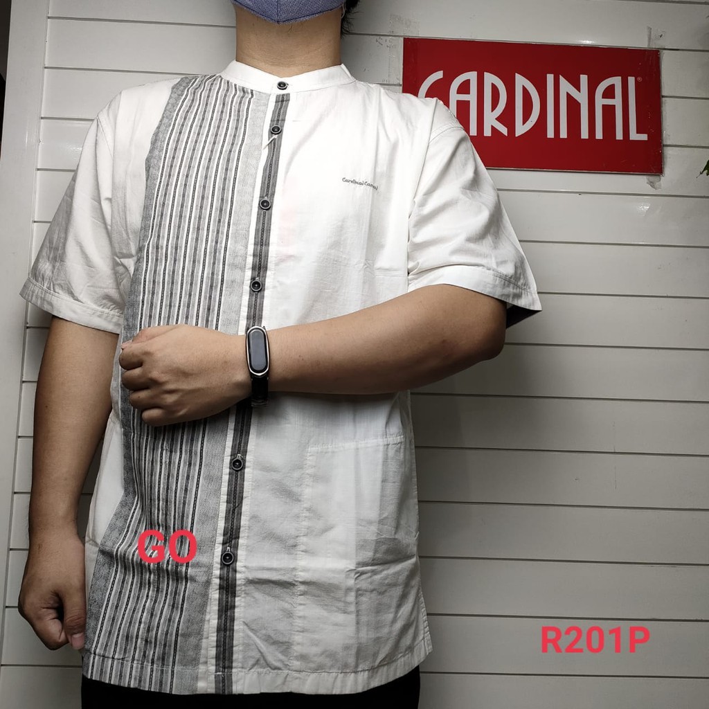 gof JUMBO CARDINAL KEMEJA KOKO PUTIH Taqwa Pakaian Pria Original Baju Muslim Lengan Pendek