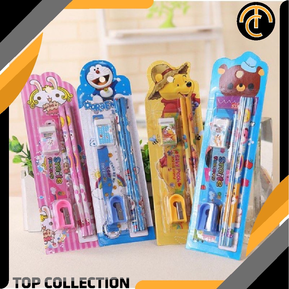 

TC SET ALAT TULIS SEKOLAH 5 in 1 KARAKTER LUCU / MINI STATIONERY S004