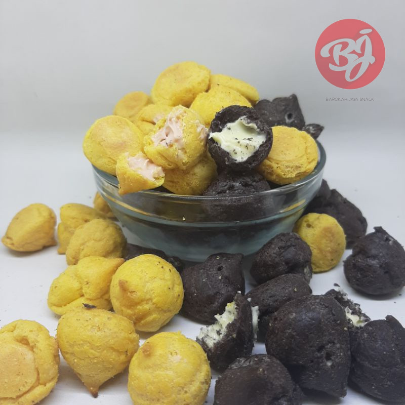 Kue Soes Pasta Blueberry & Susu Vanilla 250gram - Mang Meser