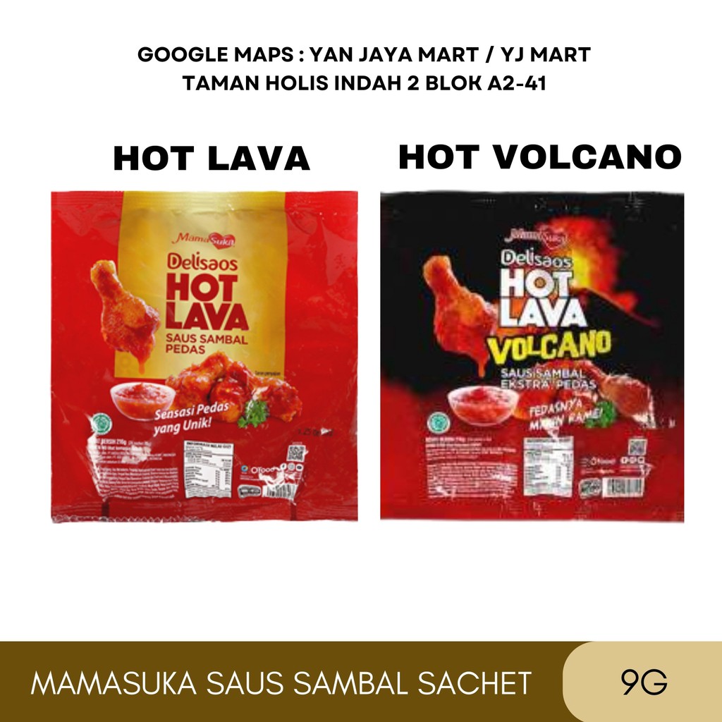 

Mamasuka Saus Sambal Pedas Hot Lava/Hot Volcano Sachet