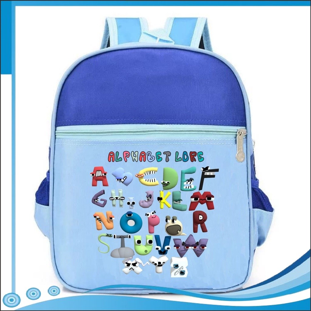 TB - Tas Anak Sekolah Simple TK Laki Laki-laki dan Perempuan  Motif Alphabet Lore Terbaru Fashion Ki